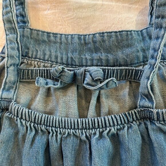 Old Navy Denim Ruffed Sun Dress Toddler Size 3 - Picture 3 of 5